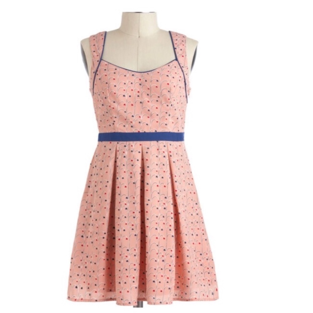 Modcloth Pink and Blue Mini Dress